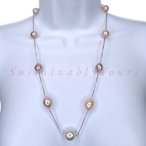 Honora Pearl Necklace Baroque Freshwater Station Large Pearls 925 Silver